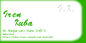 iren kuba business card